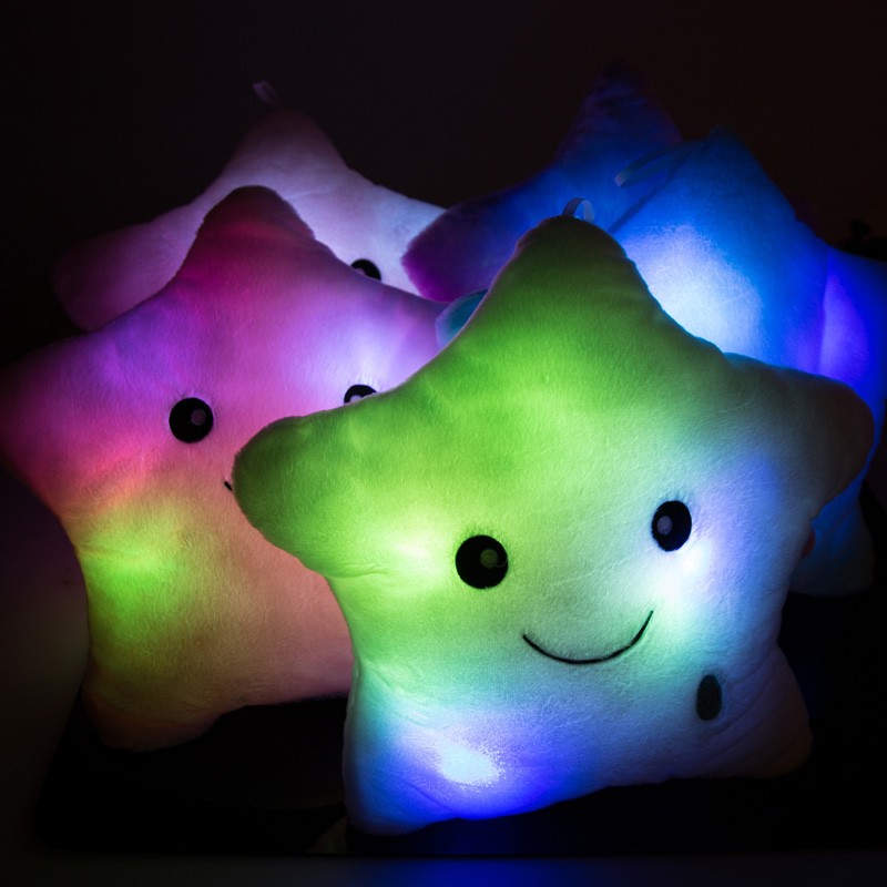 Star Shaped Glowing LED Pillow 7 Color Changing Light Up Cosy Relax Cushion Mat | eBay